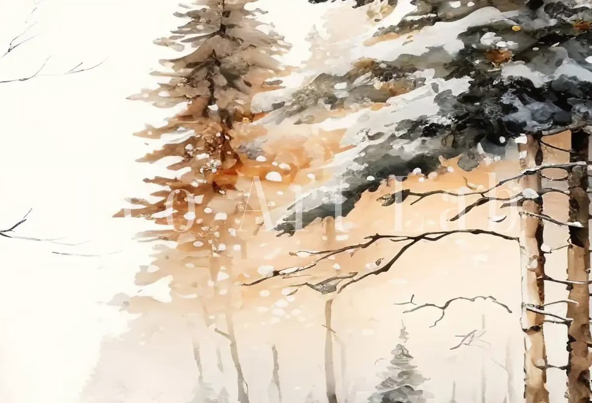 Winter Forest Landscape Printable. 3 Piece Wall Art. Snowy Forest Watercolor Painting. Printable Wall Art. Set of 3 Prints. Gallery Wall Set – Printable Wall Art Set