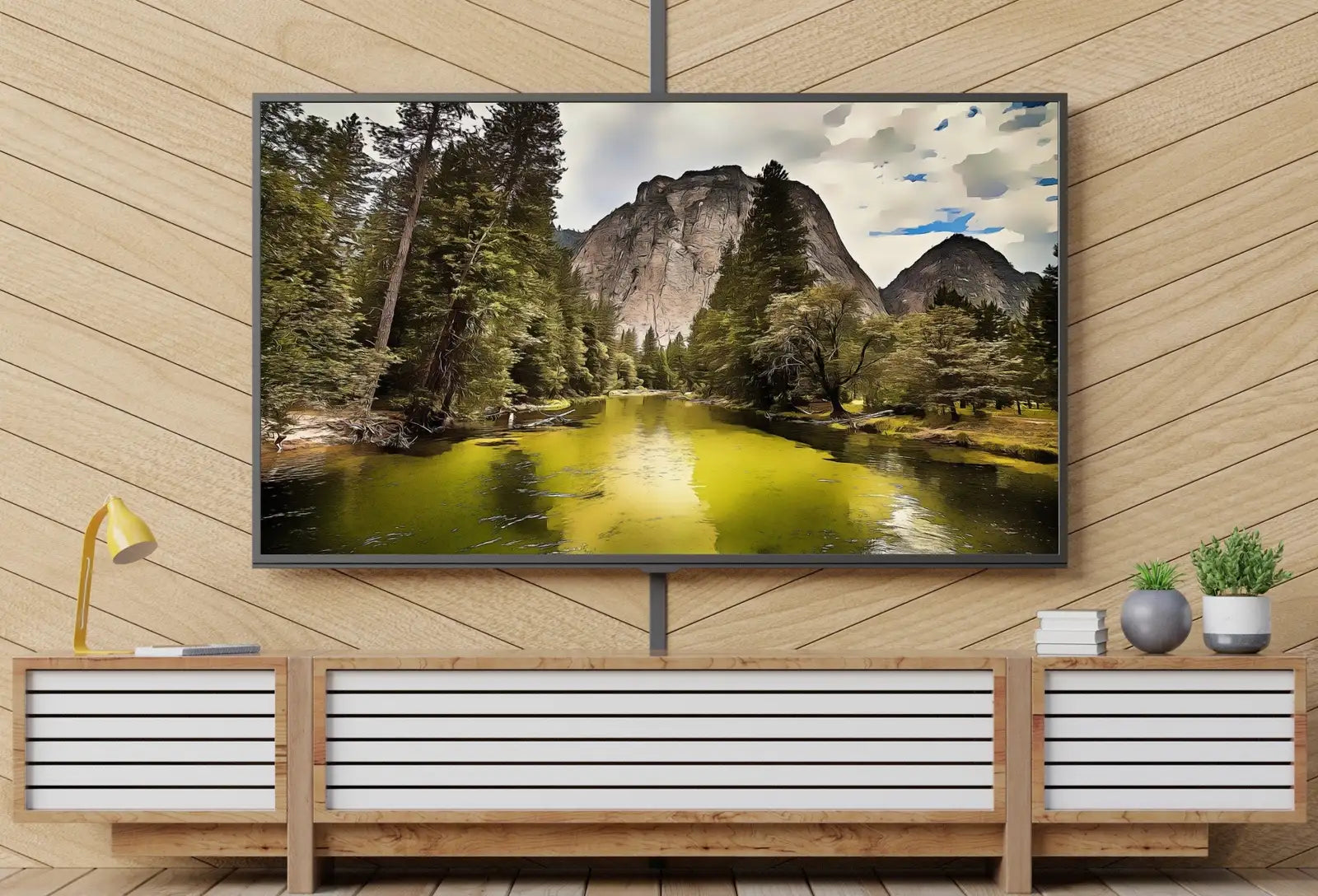 Included artwork preview showing first selection of artworks from Yosemite National Park Frame TV Art, Digital Download Mountain Wall Art, Artwork for The Frame TV, Landscape Art for Samsung Frame.