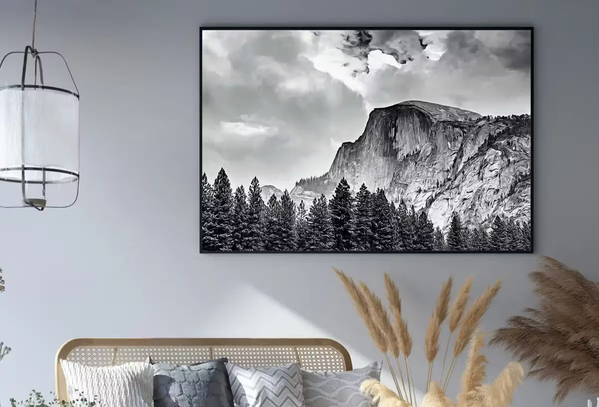 Yosemite Wall Art National Park Poster. Instant Download Yosemite Poster National Park Art, Black and White Wall Decor Printable Wall Art – Printable Wall Art