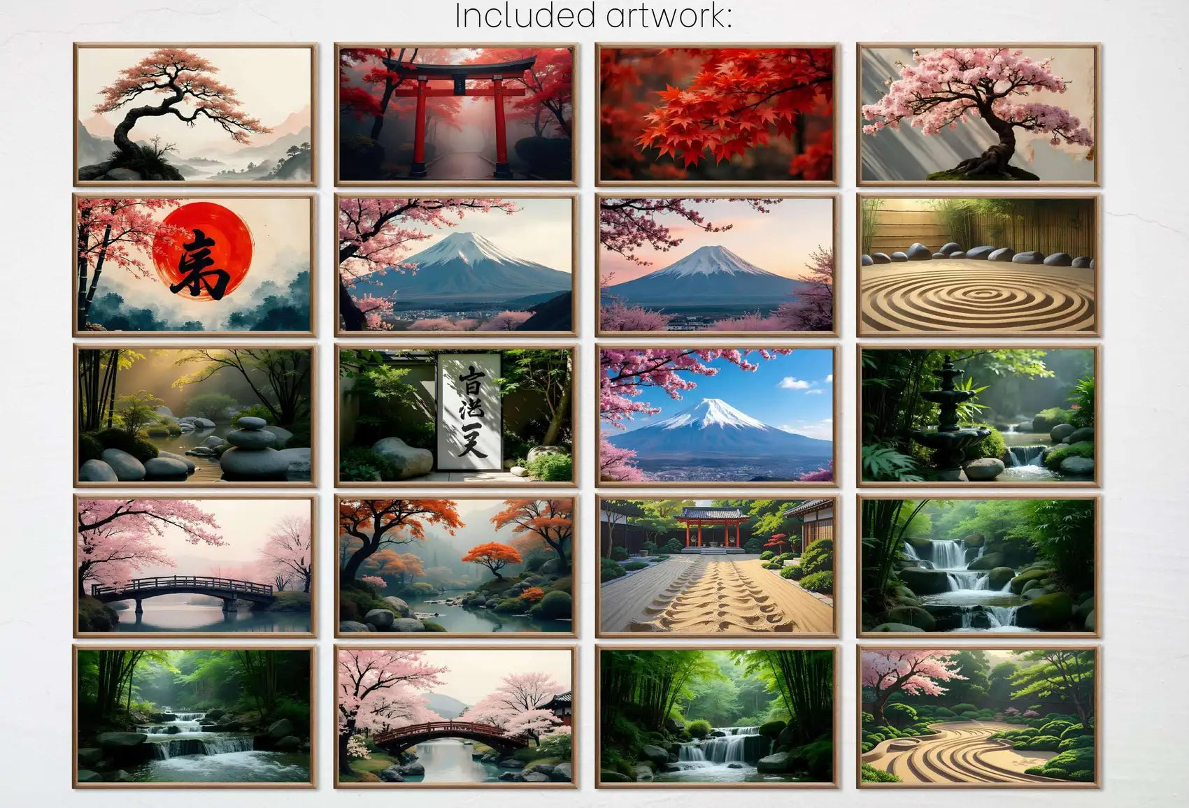 Second included artwork preview from Zen Wall Art Japanese Paintings for Samsung Frame TV featuring various scenes.