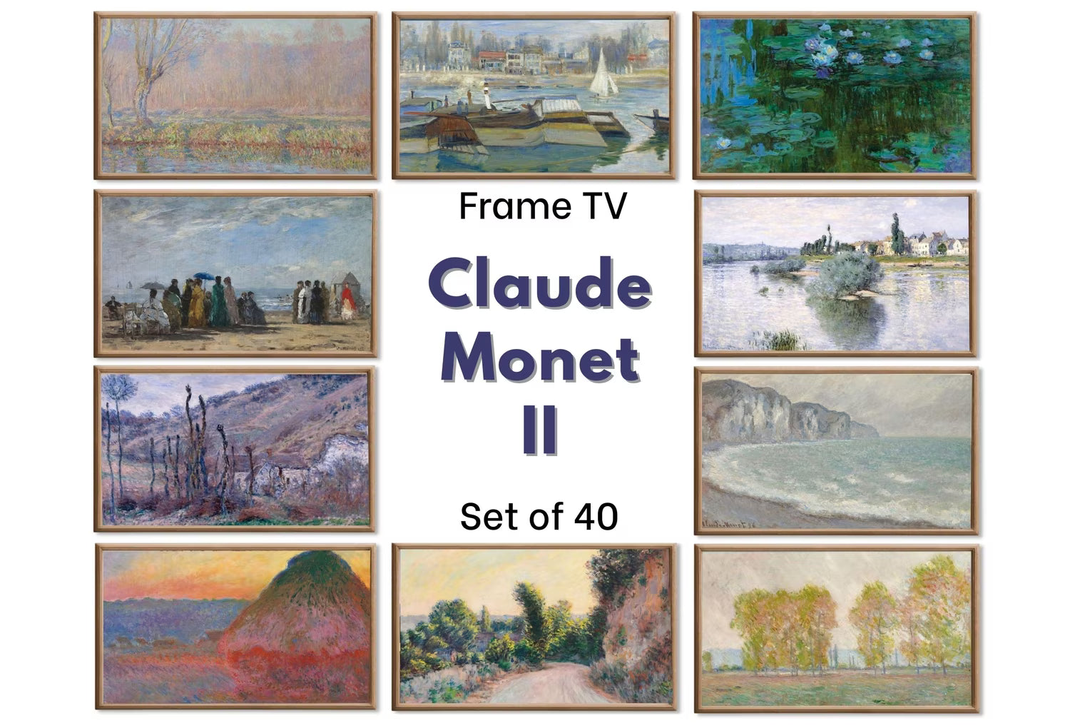 Claude Monet Samsung Frame TV Art - Vintage artwork - 40 Monet Paintings for the Frame TV