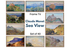 Monet Coastal Art for Samsung TV Frame - Landscape Painting Set of 40