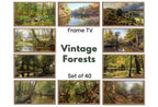 Forest Paintings Frame TV Art - Vintage Artworks - Nature Wall Art Set of 40