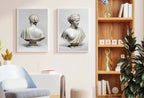 2 Pieces Wall Art, Woman Greek Bust Statue Set of 2 Prints.