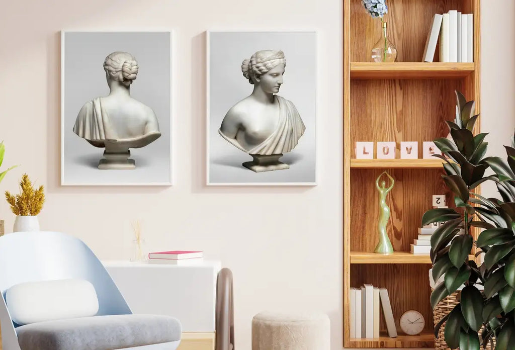 2 Pieces Wall Art, Woman Greek Bust Statue Set of 2 Prints. Printable, Digital Download Greek Mythology Art. Aesthetic Room Decor, Sculpture – Printable Wall Art Set (Digital Download) – Digital Download