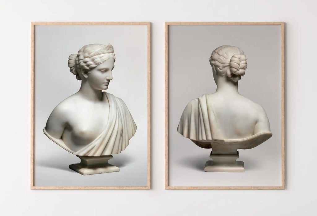 2 Pieces Wall Art, Woman Greek Bust Statue Set of 2 Prints. Printable, Digital Download Greek Mythology Art. Aesthetic Room Decor, Sculpture – Printable Wall Art Set (Digital Download) – Digital Download