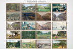 Frame TV Art Pissarro Impressionist Oil Paintings - French Country Decor - Paris Wall Art Set of 40
