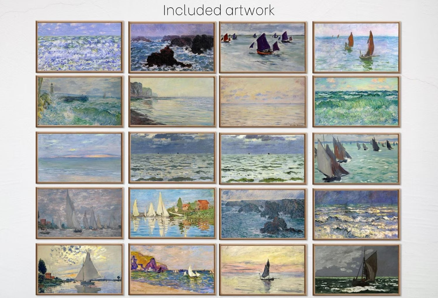Claude Monet Frame TV Art - Nautical Wall Art - 40 Ocean Paintings for the Frame TV