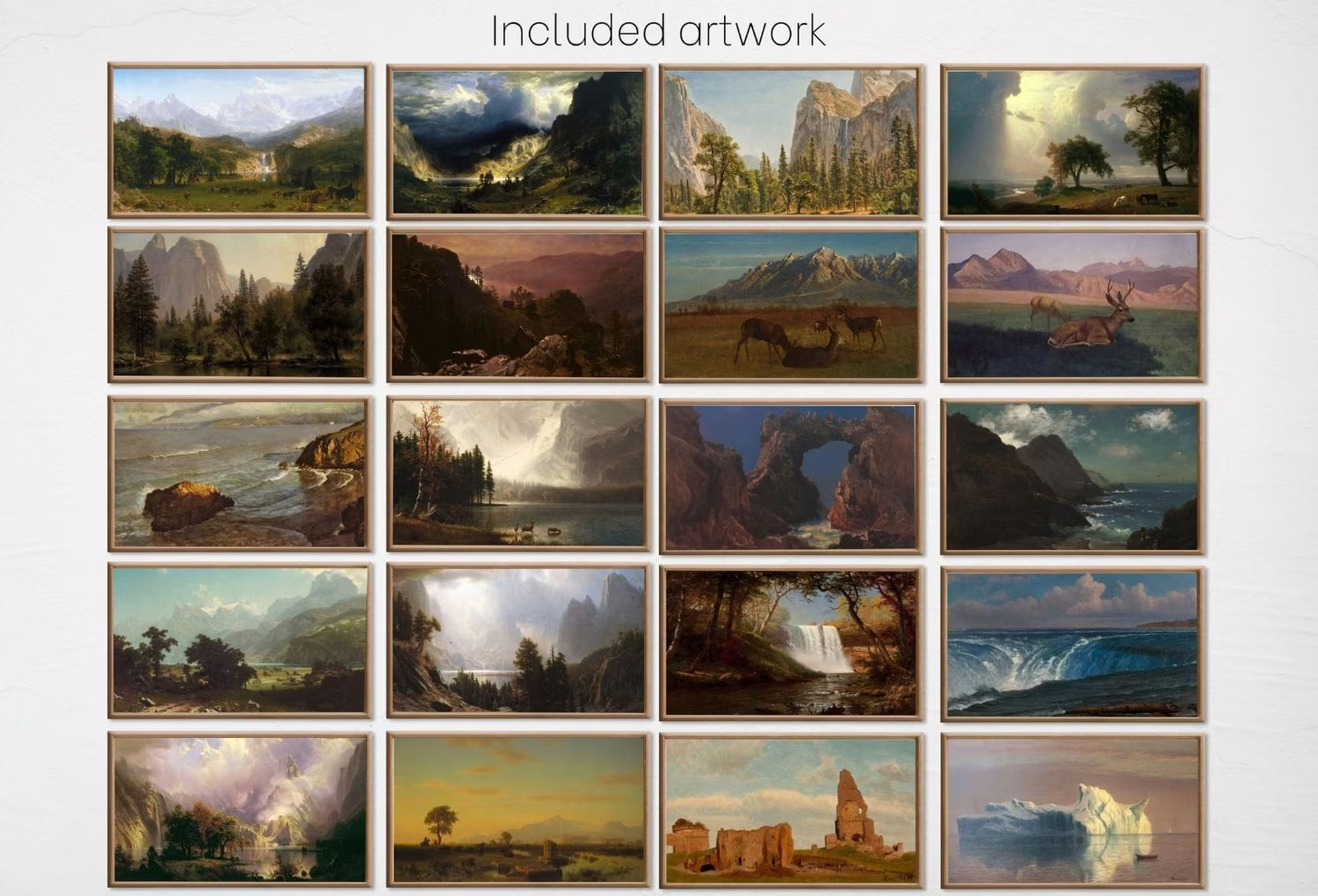 Mountain Wall Art - Samsung Frame TV Art - 40 American Landscape Paintings