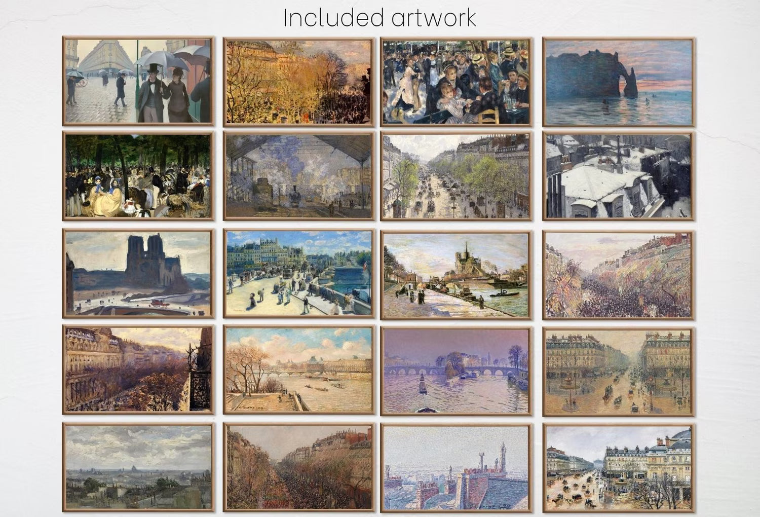 Impressionist Paris Frame TV Art – Monet, Van Gogh French Decor Set (40 Paintings)