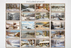 Frame TV Vintage Oil Paintings Winter Art - Nature wall Art