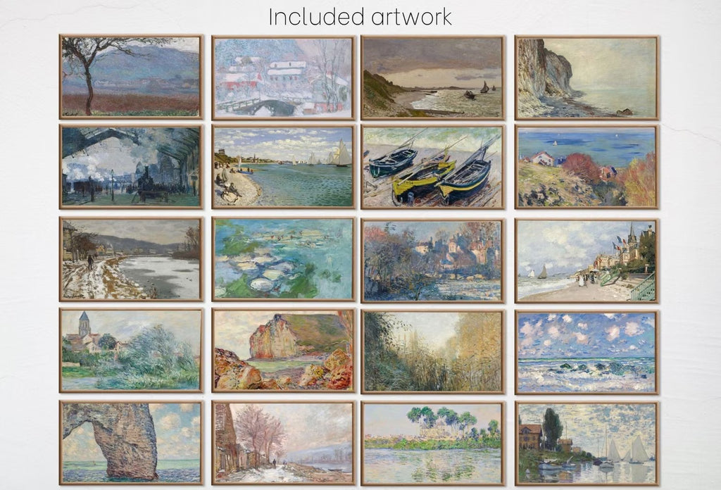 Claude Monet Samsung Frame TV Art - Vintage artwork - 40 Monet Paintings for the Frame TV
