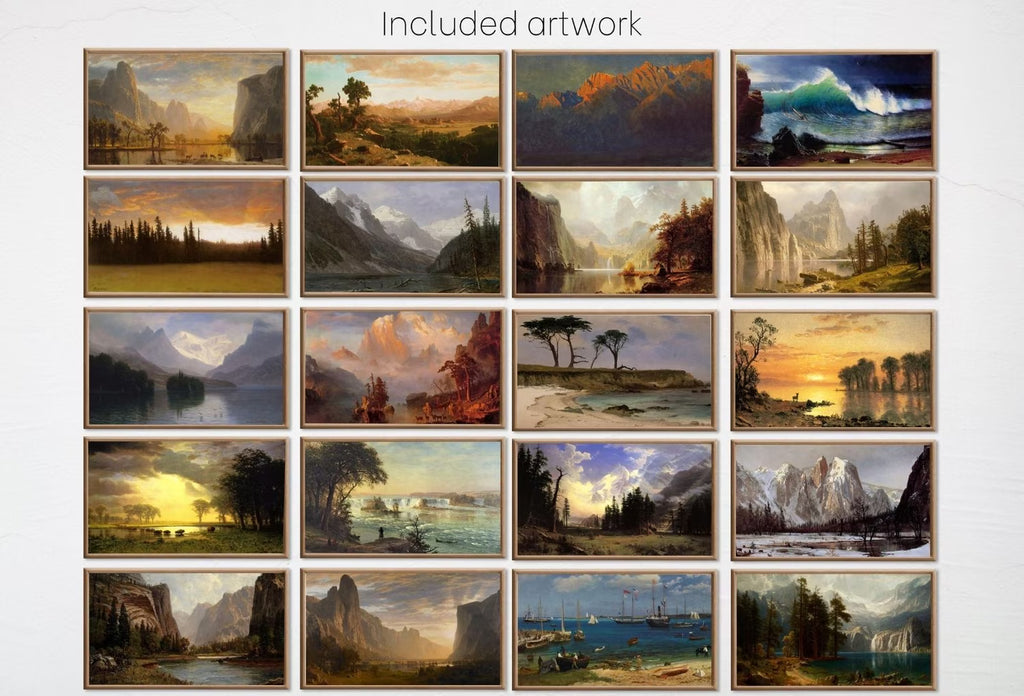 Mountain Wall Art - Samsung Frame TV Art - 40 American Landscape Paintings