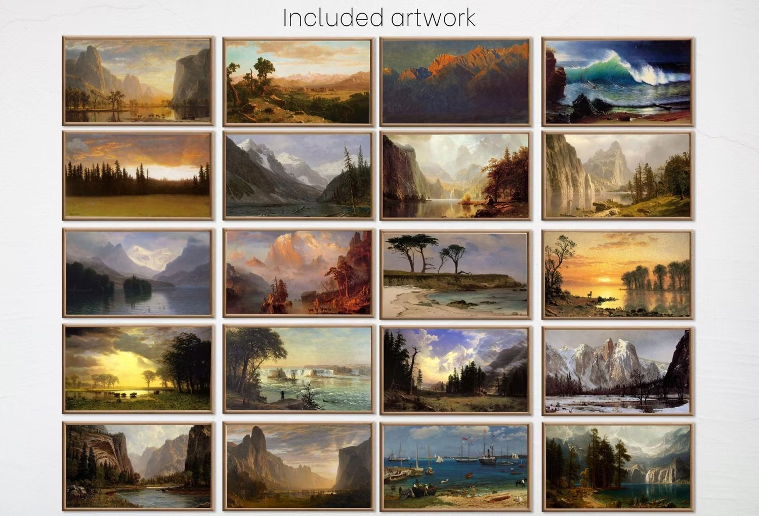 Mountain Wall Art - Samsung Frame TV Art - 40 American Landscape Paintings