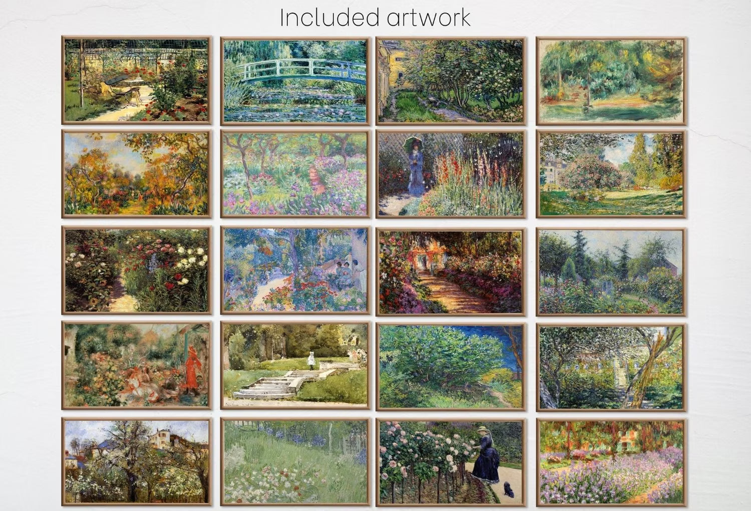 Frame TV Art | French Country Decor | Monet and Impressionist Art | 40 Garden Paintings