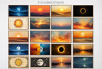 Samsung Frame TV Art - Original Paintings - Sun and Moon Digital Download - 40 Frame TV Art
