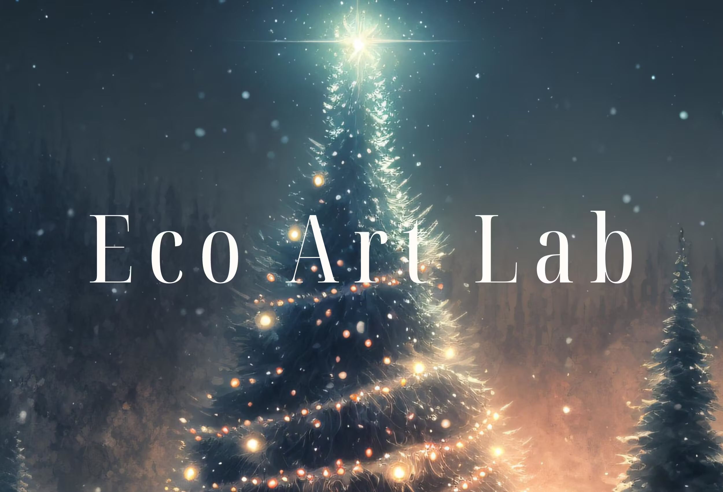 Samsung Frame TV Art 4k Forest Landscape w/ Christmas Tree. Holiday Scene Frame TV Art. Winter Landscape Painting. Frame TV Digital Download