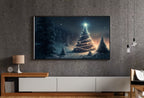 Samsung Frame TV Art 4k Forest Landscape w/ Christmas Tree. Holiday Scene Frame TV Art. Winter Landscape Painting. Frame TV Digital Download