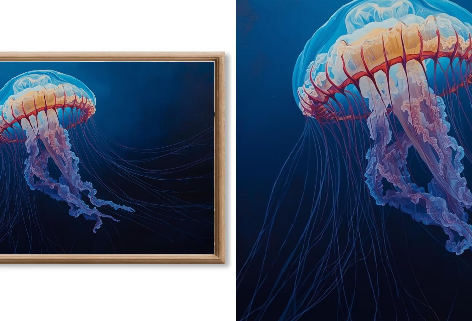 Jellyfish Samsung Frame TV Art - Nautical Decor Unique Wall Art - Ocean Art Set of 40 Paintings