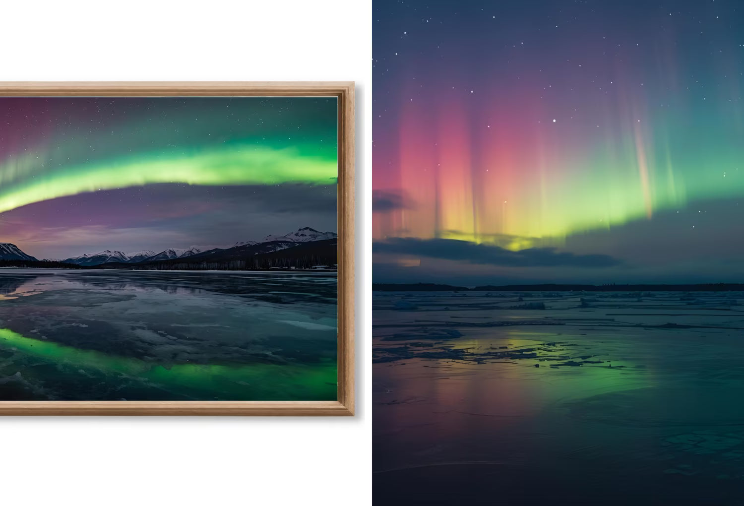 Aurora & Winter Skies Frame TV Art - Northern Lights Digital Wall Art for Samsung Frame TV