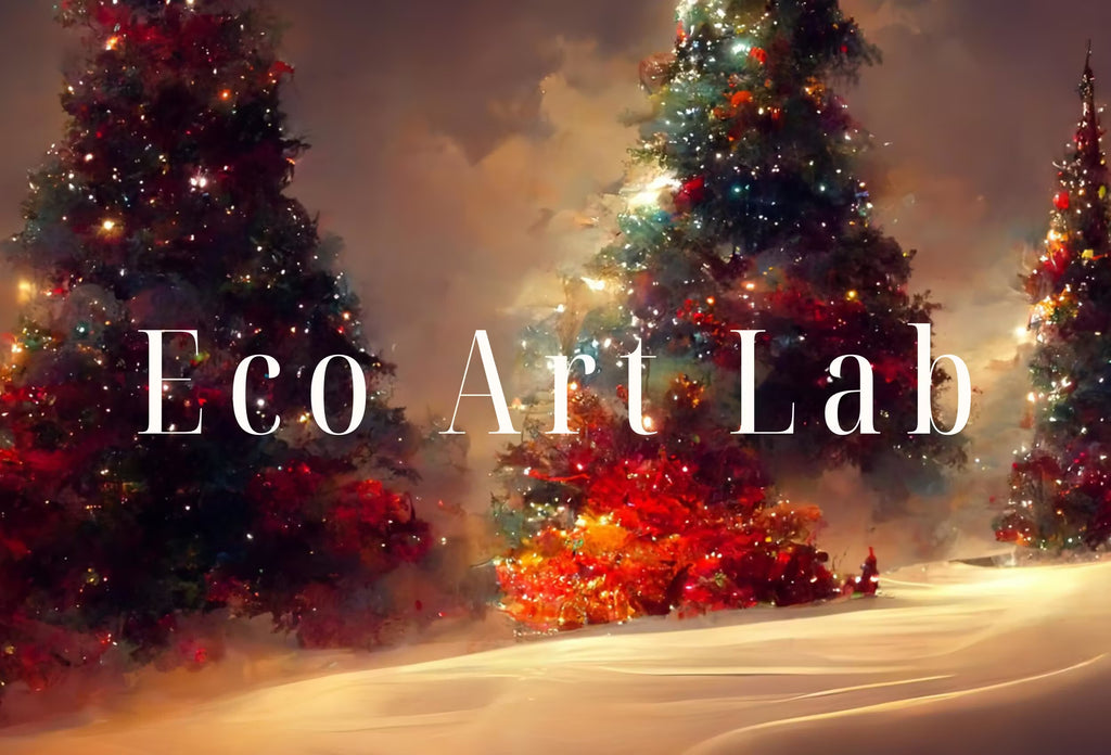 Samsung Frame TV Art 4k Christmas Trees Landscape. Holiday Scene Frame TV Art. Winter Landscape Painting. Colorful Frame TV Digital Download