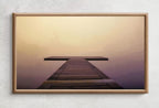 Samsung Frame TV Art 4K Peaceful Wooden Jetty in Calm Waters Digital Painting. Pier Landscape Wall Decor. Instant Download Art for Frame TV