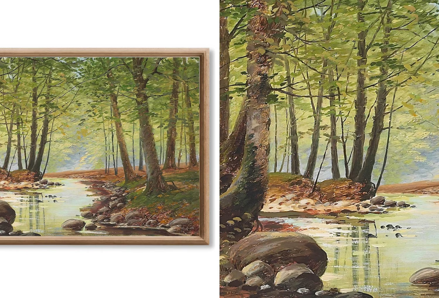 Forest Paintings Frame TV Art - Vintage Artworks - Nature Wall Art Set of 40