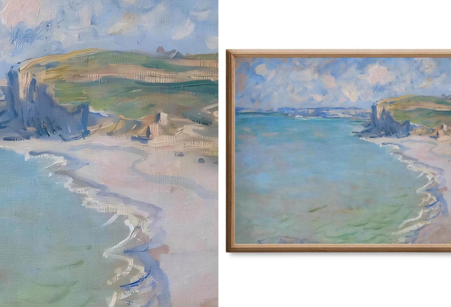 Frame TV Art Monet Beach Paintings - Claude Monet Coastal Wall Art