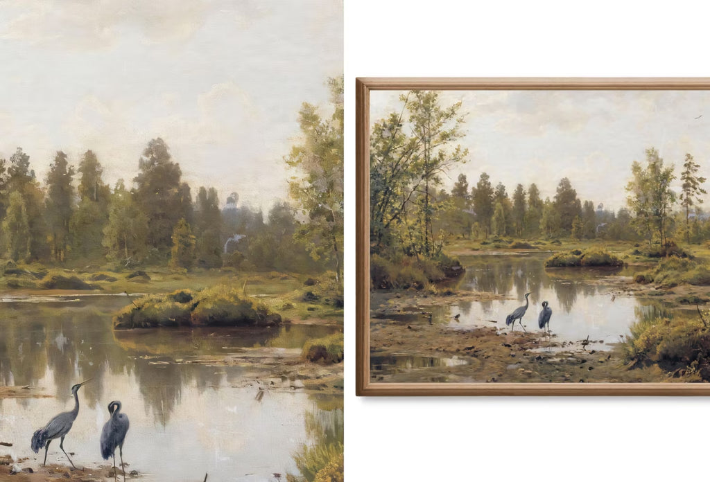 Forest Paintings Nature Wall Art - Samsung Frame TV Art - Vintage oil Paintings Set of 40