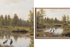 Forest Paintings Nature Wall Art - Samsung Frame TV Art - Vintage oil Paintings Set of 40
