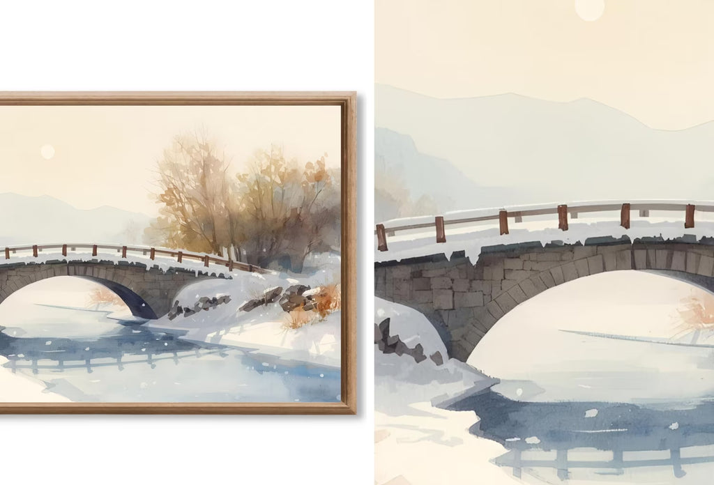 Samsung Frame TV Art Winter Landscapes - Original Paintings - Set of 40 Images