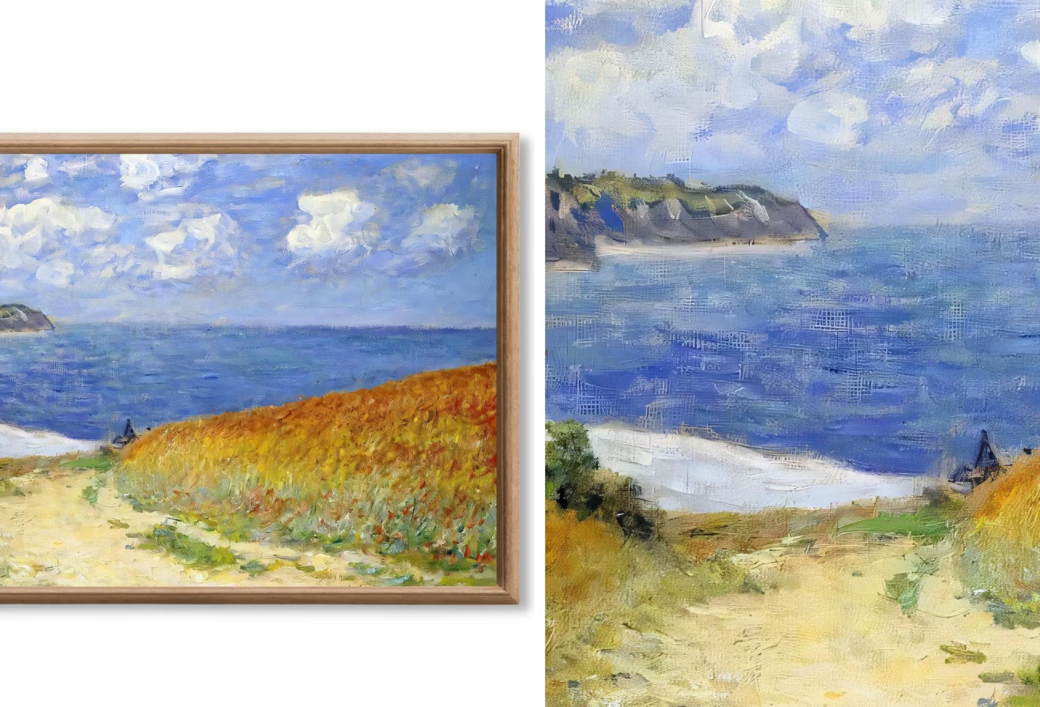 Monet Coastal Art for Samsung TV Frame - Landscape Painting Set of 40