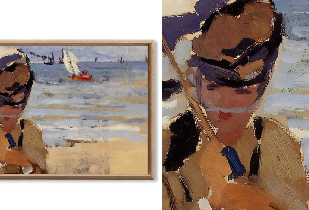 Frame TV Art Monet Beach Paintings - Claude Monet Coastal Wall Art