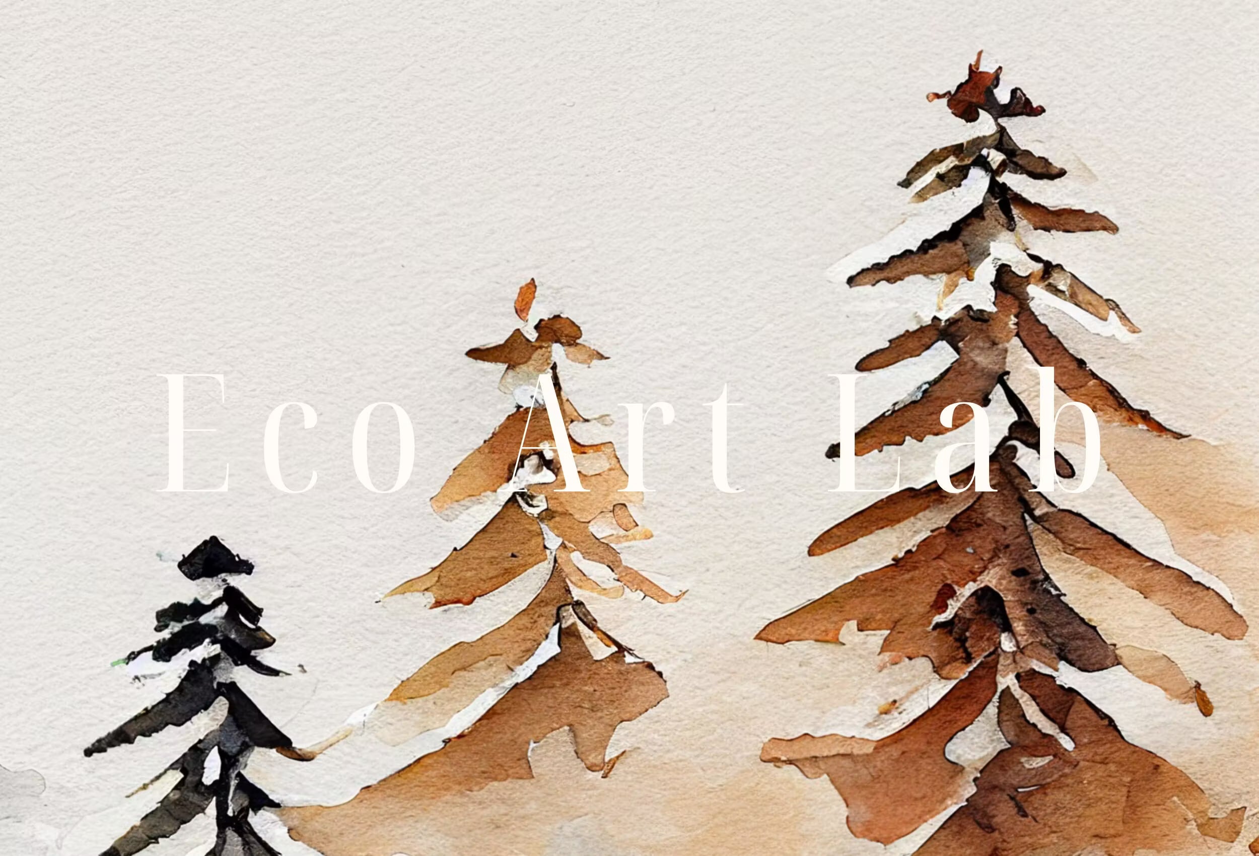 Samsung Frame TV Art 4K Watercolor Winter Forest Landscape Painting. Instant Download Minimalist Winter Art for Frame TV. Nature Art for TV