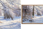 Frame TV Vintage Oil Paintings Winter Art - Nature wall Art