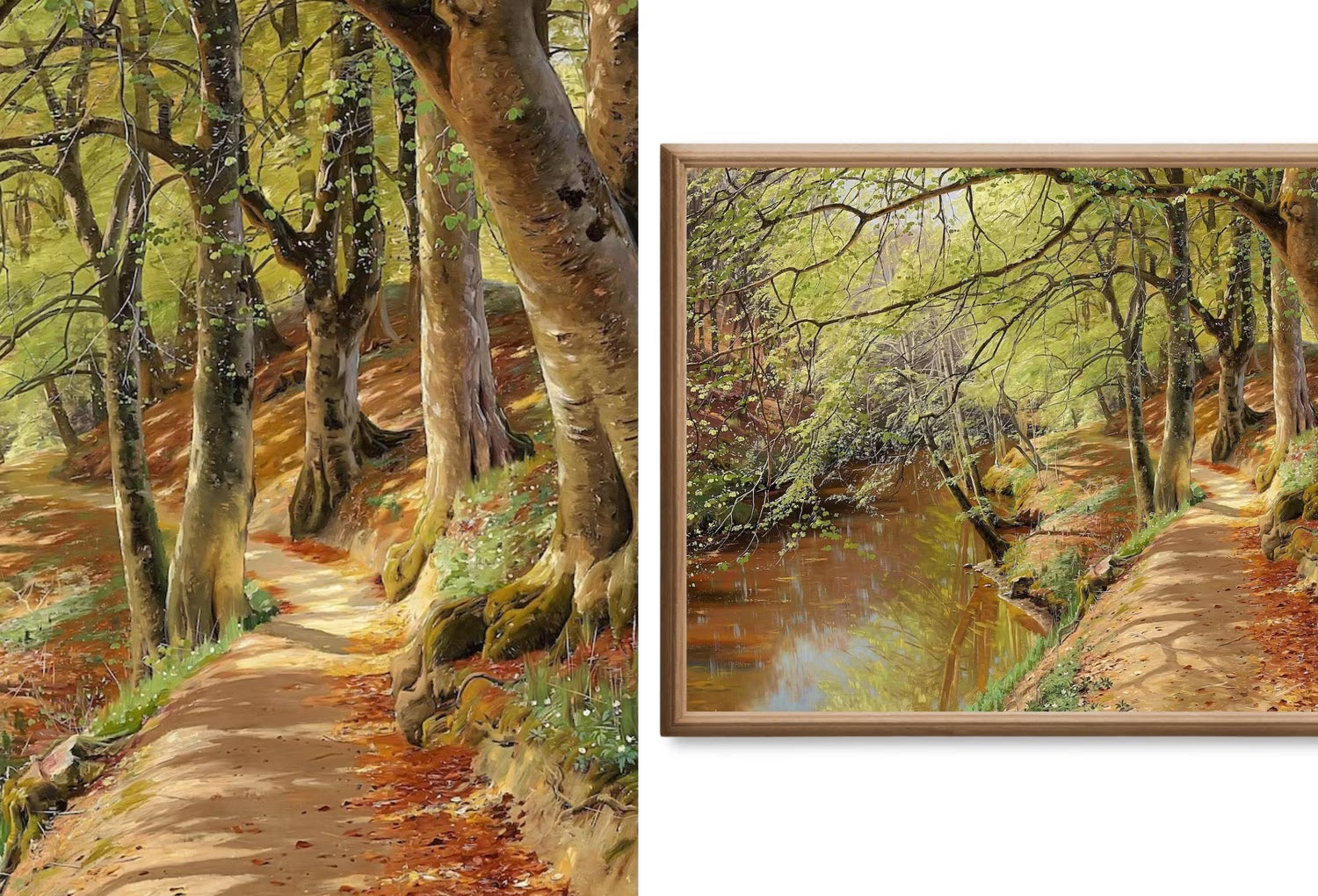 Forest Paintings Frame TV Art - Vintage Artworks - Nature Wall Art Set of 40