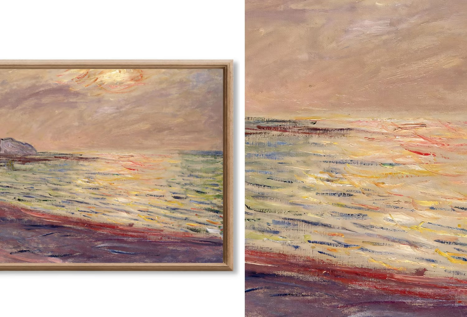 Frame TV Art Monet Beach Paintings - Claude Monet Coastal Wall Art