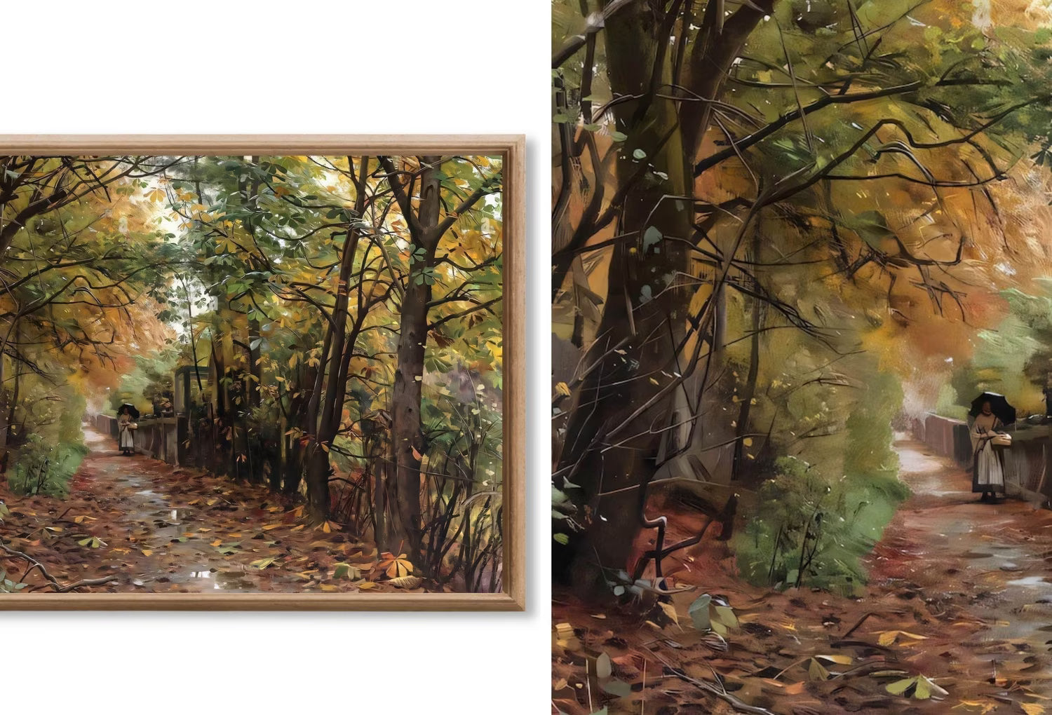 Forest Paintings Frame TV Art - Vintage Artworks - Nature Wall Art Set of 40