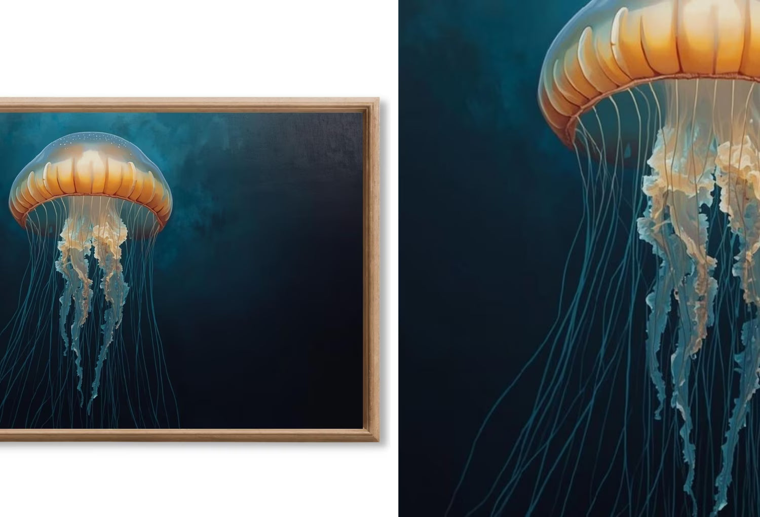 Jellyfish Samsung Frame TV Art - Nautical Decor Unique Wall Art - Ocean Art Set of 40 Paintings