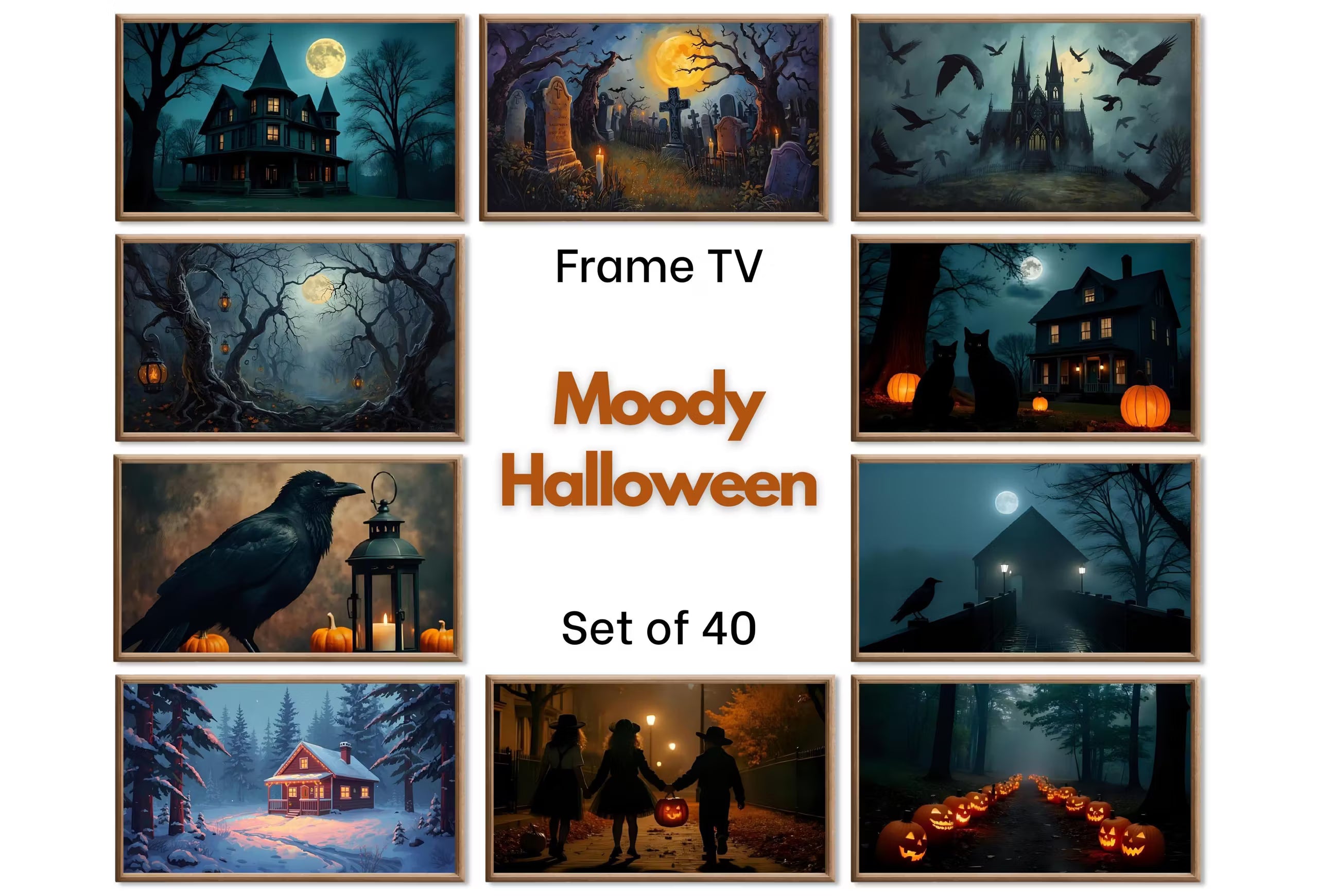 Frame TV Art Halloween Home Decor • Moody Wall Art • Haunted Mansion • Gothic Decor & Dark Academia • 4K/8K Digital Download
