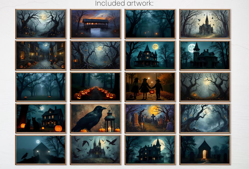 Frame TV Art Halloween Home Decor • Moody Wall Art • Haunted Mansion • Gothic Decor & Dark Academia • 4K/8K Digital Download