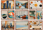 Mid Century Modern Digital Wall Art - MCM Decor Original Paintings
