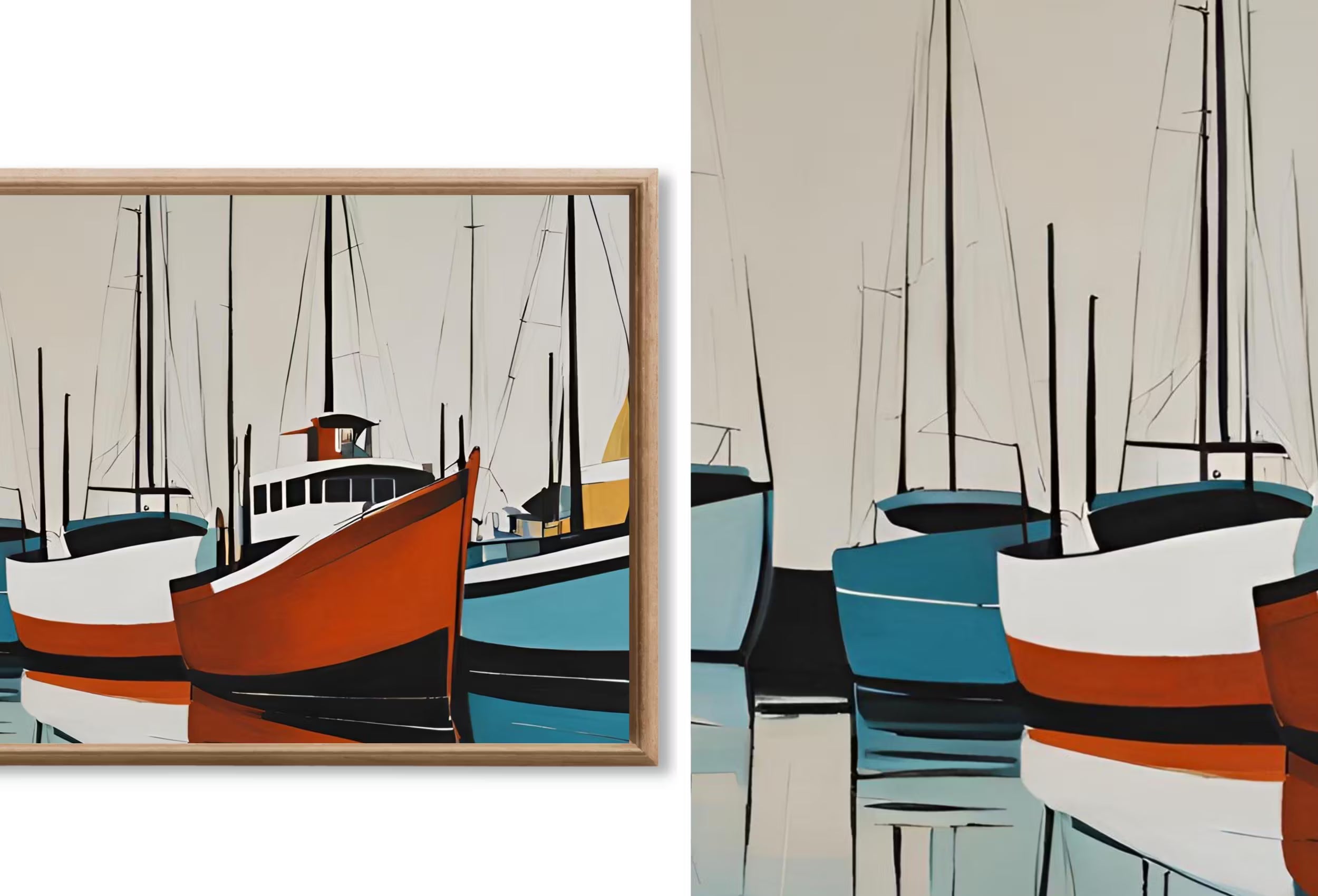 Mid Century Modern Digital Wall Art - MCM Decor Original Paintings - Retro Wall Art