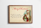 Christmas Greetings Vintage Postcard With Santa Claus