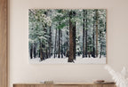 Snowy Winter Forest Print. Printable Art. Christmas Wall Art