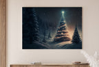 Winter Landscape - Christmas Tree in Forest - Printable Art