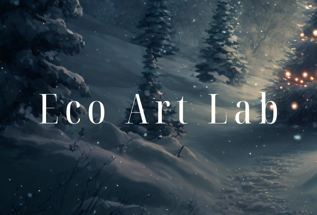 Winter Landscape - Christmas Tree in Forest - Printable Art