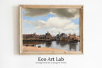 European Landscape Vintage City Oil Painting. Antique Cityscape Print. Classic Famous Vintage Vermeer Print. PRINTABLE Digital Download.