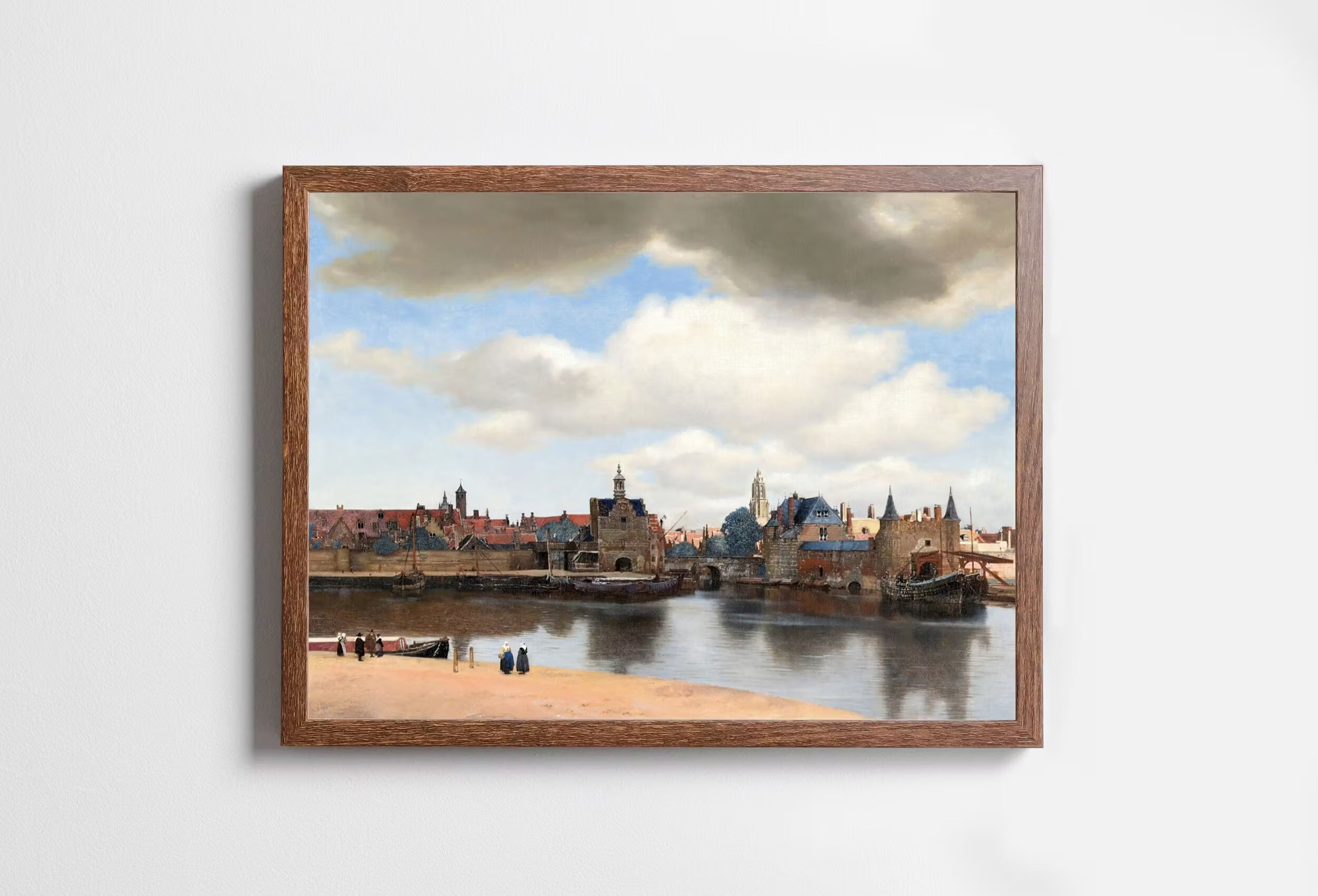 European Landscape Vintage City Oil Painting. Antique Cityscape Print. Classic Famous Vintage Vermeer Print. PRINTABLE Digital Download.