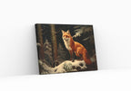 Fox in Snowy Forest Print. Printable Wall Art